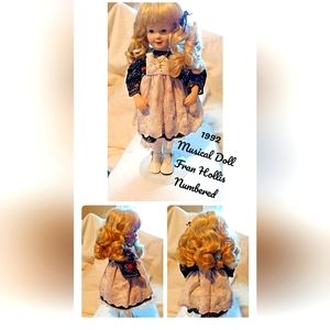 🎶Musical Doll 1992 Fran Hollis NUMBERED 13 inches Vintage
